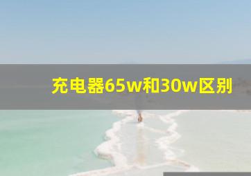 充电器65w和30w区别