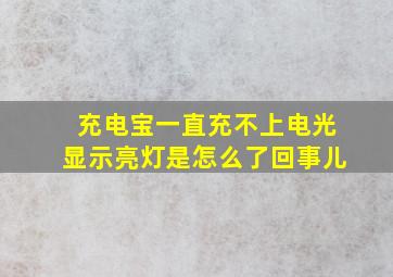 充电宝一直充不上电光显示亮灯是怎么了回事儿