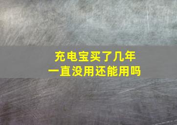 充电宝买了几年一直没用还能用吗