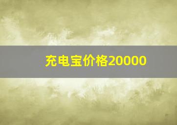 充电宝价格20000