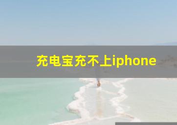 充电宝充不上iphone