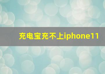 充电宝充不上iphone11