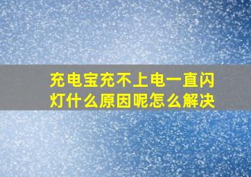 充电宝充不上电一直闪灯什么原因呢怎么解决