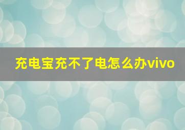 充电宝充不了电怎么办vivo