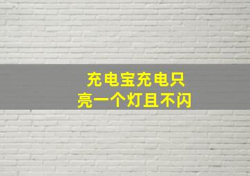 充电宝充电只亮一个灯且不闪