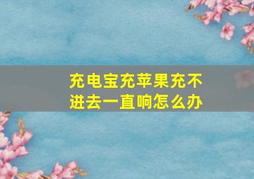 充电宝充苹果充不进去一直响怎么办