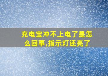 充电宝冲不上电了是怎么回事,指示灯还亮了