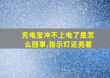 充电宝冲不上电了是怎么回事,指示灯还亮着