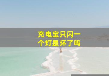 充电宝只闪一个灯是坏了吗