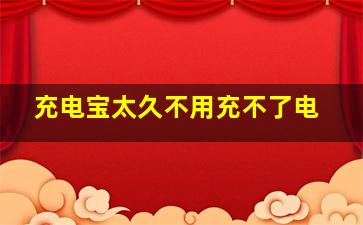 充电宝太久不用充不了电