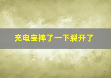 充电宝摔了一下裂开了