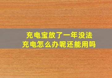 充电宝放了一年没法充电怎么办呢还能用吗