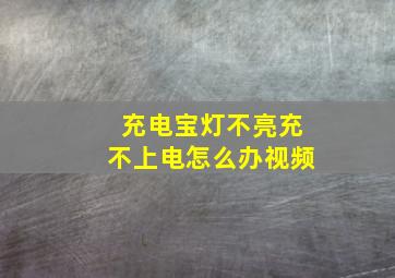 充电宝灯不亮充不上电怎么办视频