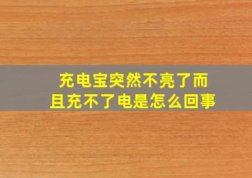 充电宝突然不亮了而且充不了电是怎么回事