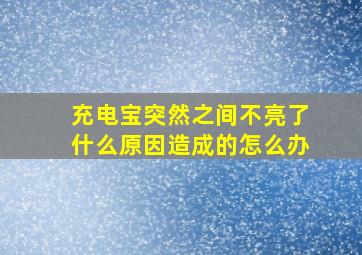 充电宝突然之间不亮了什么原因造成的怎么办