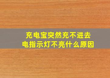 充电宝突然充不进去电指示灯不亮什么原因