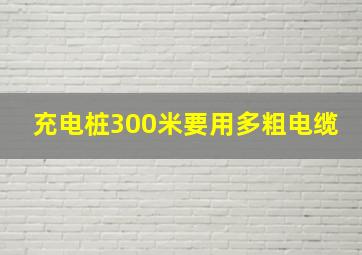 充电桩300米要用多粗电缆