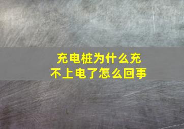 充电桩为什么充不上电了怎么回事