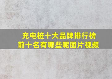 充电桩十大品牌排行榜前十名有哪些呢图片视频