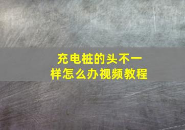 充电桩的头不一样怎么办视频教程