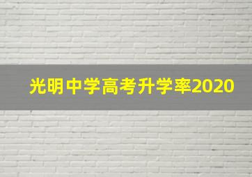 光明中学高考升学率2020