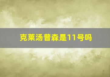 克莱汤普森是11号吗