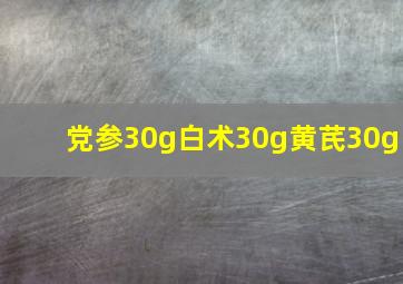 党参30g白术30g黄芪30g