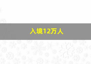 入境12万人