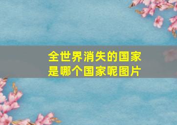 全世界消失的国家是哪个国家呢图片