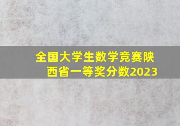 全国大学生数学竞赛陕西省一等奖分数2023