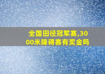 全国田径冠军赛,3000米障碍赛有奖金吗