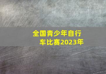 全国青少年自行车比赛2023年