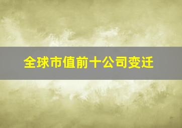 全球市值前十公司变迁