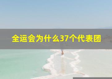 全运会为什么37个代表团