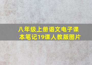 八年级上册语文电子课本笔记19课人教版图片