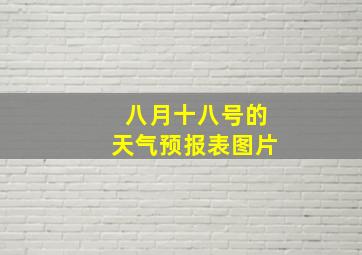 八月十八号的天气预报表图片