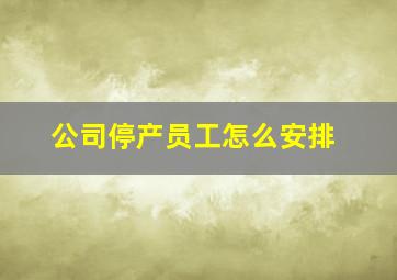 公司停产员工怎么安排