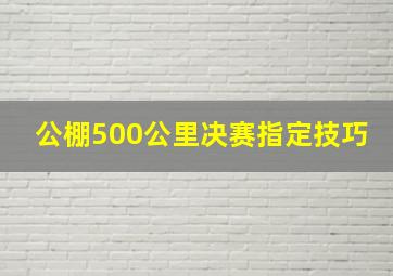 公棚500公里决赛指定技巧