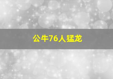 公牛76人猛龙