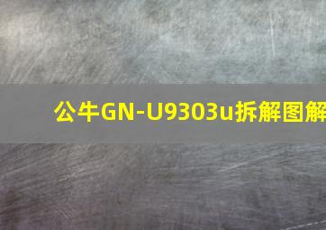 公牛GN-U9303u拆解图解