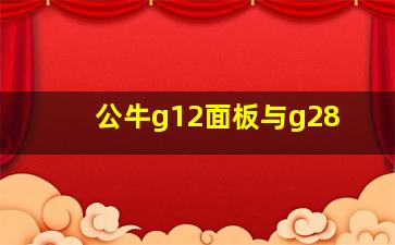 公牛g12面板与g28