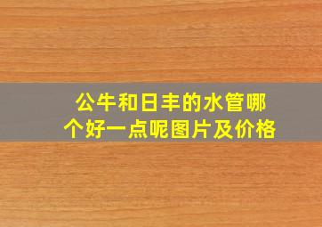 公牛和日丰的水管哪个好一点呢图片及价格