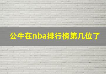 公牛在nba排行榜第几位了