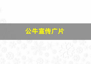 公牛宣传广片