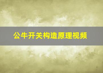 公牛开关构造原理视频