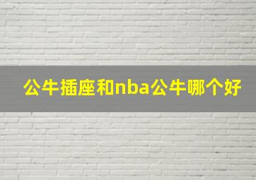 公牛插座和nba公牛哪个好