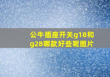 公牛插座开关g18和g28哪款好些呢图片