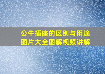 公牛插座的区别与用途图片大全图解视频讲解