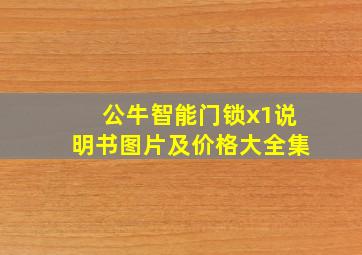 公牛智能门锁x1说明书图片及价格大全集