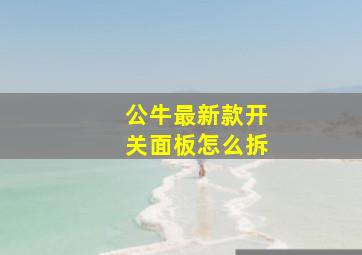 公牛最新款开关面板怎么拆